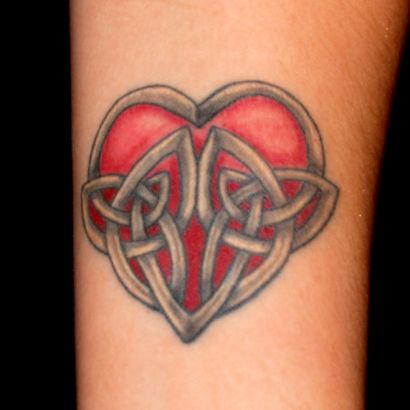 Celtic Heart Tattoo On Hand